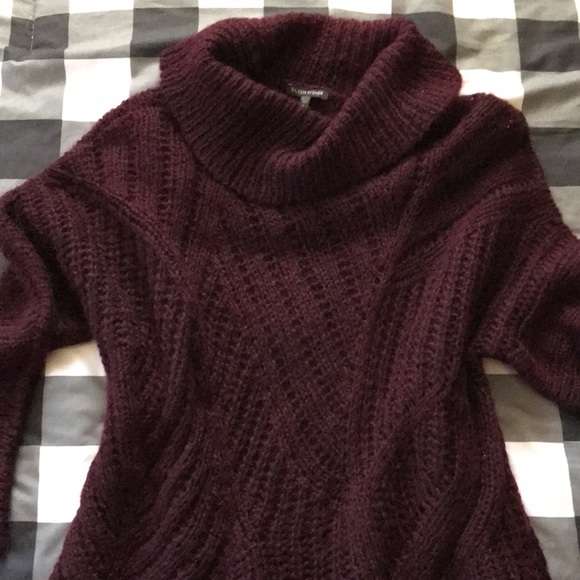 EILEEN FISHER Soft KNIT Wine Burgundy COWL NECK Sweater Sz XL - Picture 6 of 11
